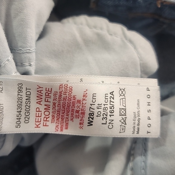 Top Shop Asos Women's Straight Fit Raw Hem Jeans - Picture 11 of 11